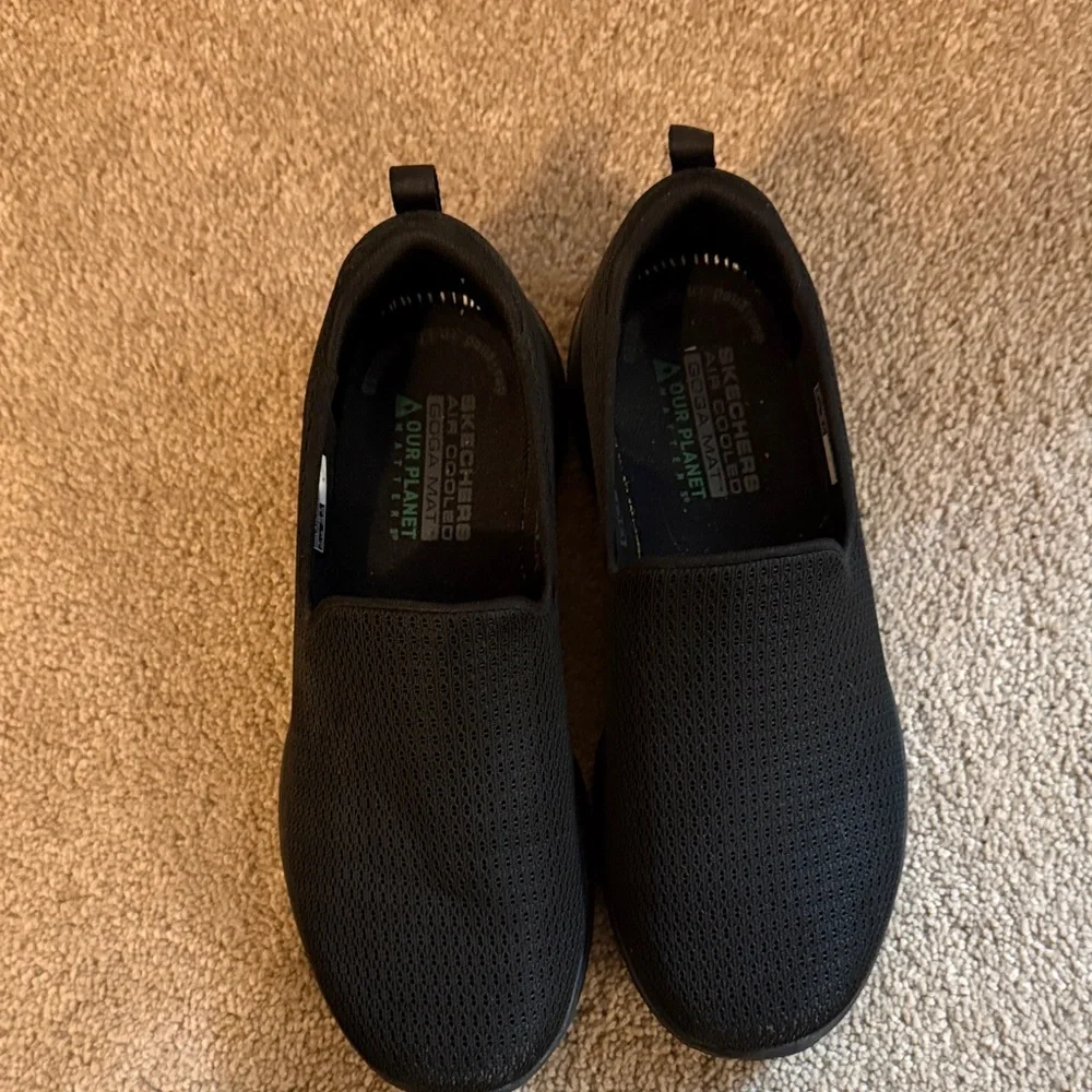 Skechers Black GOwalk Slip-On Shoes - Picture 1 of 5